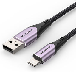 Vention LABVF Lightning-kabel 1 m Zwart, Paars