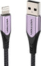 Vention LABVF Lightning-kabel 1 m Zwart, Paars