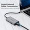 Vention USB C Hub, Docking Station 4 in 1 - USB 3.0, RJ45 Ethernetpoort, HDMI & PD Oplaad poort - 4K Ultra HD - Macbook en Windows