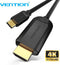 Vention USB C naar HDMI kabel - 4K Thunderbolt HDMI Adapter - 1.5 meter