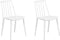 VENTNOR - Eetkamerstoel - Wit - Synthetisch materiaal