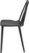 VENTNOR - Eetkamerstoel - Zwart - Synthetisch materiaal