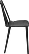 VENTNOR - Eetkamerstoel - Zwart - Synthetisch materiaal