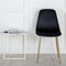 Venture - Home - Eetkamerstoelen - 2 - st - Polar - fluweel - zwart - en - messing