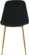 Venture - Home - Eetkamerstoelen - 2 - st - Polar - fluweel - zwart - en - messing