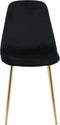 Venture - Home - Eetkamerstoelen - 2 - st - Polar - fluweel - zwart - en - messing
