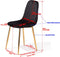 Venture - Home - Eetkamerstoelen - 2 - st - Polar - fluweel - zwart - en - messing