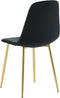 Venture - Home - Eetkamerstoelen - 2 - st - Polar - fluweel - zwart - en - messing
