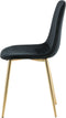 Venture - Home - Eetkamerstoelen - 2 - st - Polar - fluweel - zwart - en - messing