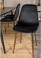 Venture - Home - Eetkamerstoelen - 2 - st - Polar - fluweel - zwart - en - messing