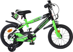 Volare Sportivo - Kinderfiets - 14 inch - 2 Handremmen - Groen Zwart