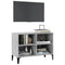 Tv-meubel met metalen poten 69,5x30x50 cm betongrijs
