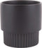PT bloempot Ribbed large-Zwart