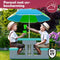 Spielwerk Kinder Tuinset - Kinderzitgroep - Inclusief Parasol UV-bescherming - Mint Grijs