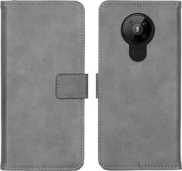 iMoshion Hoesje Geschikt voor Nokia 5.3 Hoesje Met Pasjeshouder - iMoshion Luxe Bookcase - Grijs