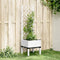 vidaXL - Plantenbak - met - latwerk - 40x40x142 - cm - polypropeen - wit