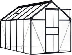 vidaXL - Tuinkas - 5,89 - m³ - aluminium - antracietkleurig