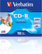 Verbatim 43325 CD-R AZO Wide Inkjet Printable Schijven - 10 Stuks / Jewelcase