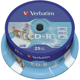 Verbatim 43439 CD-R disc 700 MB 25 stuk(s) Spindel Bedrukbaar