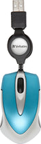 Verbatim 49022 Go Mini USB muis met intrekbaar snoer blauw