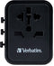 Verbatim 49543 Reisstekker Universal Travel Adapter UTA-01 with 2xUSB Charger
