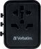 Verbatim 49544 Reisstekker Universal Travel Adapter UTA-02 PD20W / QC / 1xUSB / 1xType-C