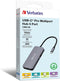 Verbatim CMH-05 USB-C (USB 3.2 Gen 1) multiport hub 5 poorten Met ingebouwde netwerkaansluiting, Met snellaadpoort, Met