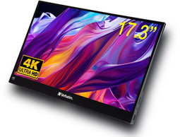 Verbatim Draagbaar aanraakscherm Ultra HD 4K - 17.3” Zwart