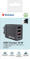 Verbatim GaN Oplader 4 Poorten 30W USB A/C
