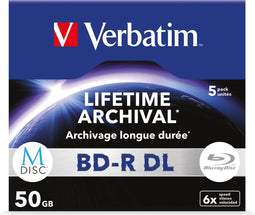 Verbatim MDISC BD-R DL 50 GB 5 stuk(s)