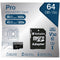Verbatim Micro SDXC Pro 64GB Class 10 UHS-I incl Adapter