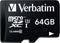 Verbatim Micro SDXC Pro 64GB Class 10 UHS-I incl Adapter