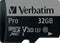 Verbatim Micro SDXC Pro 64GB Class 10 UHS-I incl Adapter