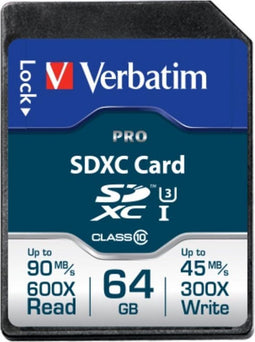 Verbatim SDXC UHS-3 geheugenkaart / 64GB