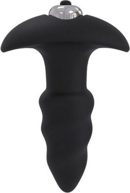 Anale Plug S Pleasures Wave Zwart Zwart/Zilverkleurig