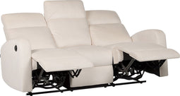 VERDAL - Driezitsbank Elektrisch - Wit - Fluweel