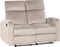 VERDAL - Tweezitsbank elektrisch - Beige - Fluweel