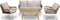 Verena loungeset teak wit 4-delig