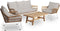 Verena loungeset teak wit 4-delig