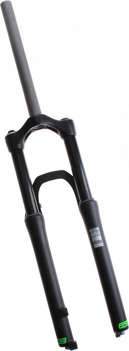 Verende voorvork 27,5 / 650B Spinner - 120 mm veerweg met 1 1/8 ahead vorkbuis - PM disc - mat zwart