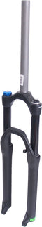 Verende voorvork 27,5 / 650B Spinner met lock out - 120 mm veerweg met 1 1/8 ahead vorkbuis - PM remnokken - mat zwart