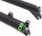 Verende voorvork 27,5 / 650B Spinner met lock out - 120 mm veerweg met 1 1/8 ahead vorkbuis - PM remnokken - mat zwart
