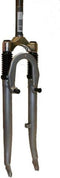 Verende voorvork 28 met 1 1/8 vorkbuis - V-brake en trommelremnok - zilver