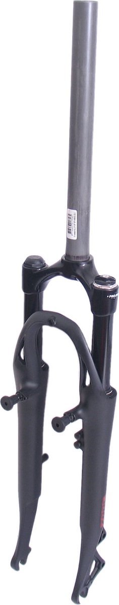 Verende voorvork 28 Spinner met 1 1/8 ahead vorkbuis - v-brake en IS disc + rollerbrake remnok - mat zwart