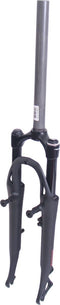 Verende voorvork 28 Spinner met 1 1/8 ahead vorkbuis - v-brake en IS disc + rollerbrake remnok - mat zwart
