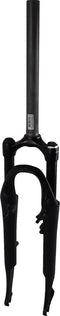 Verende voorvork 28 Spinner met 1 1/8 ahead vorkbuis - v-brake en IS disc + rollerbrake remnok - mat zwart