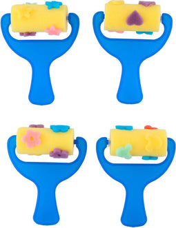 Verfroller met patronen, 4st.