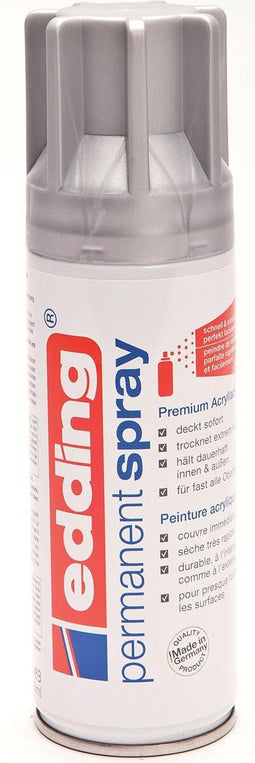 Verfspuitbus edding 5200 permanent mat zilver - 6 stuks