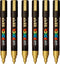 Verfstift Posca M goud | 6 stuks