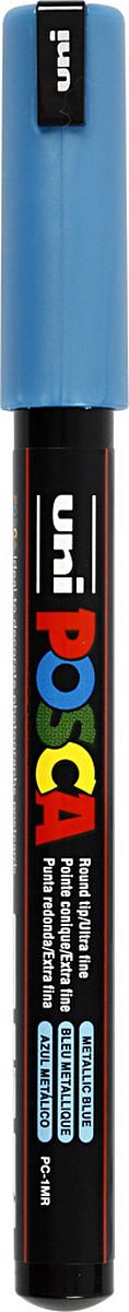 Verfstift posca pc1mr ef metallic blauw